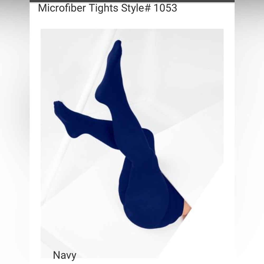 We Love Colors Microfiber Tights - Style# 1053. Navy. Size S/M